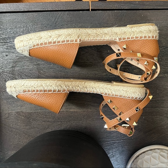 NEW MAYPOL Flat Closed Toe Espadrilles Made In Spain Leather Tan Brown 7.5 - Picture 12 of 13